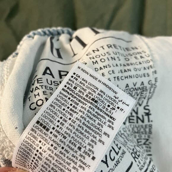 Gap Horseshoe Easy Jeans Womens L Tall Railroad Stripe Drawstring Waist Barrel - Picture 10 of 14